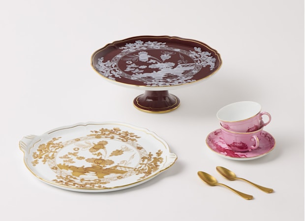 Mauve porcelain tea cup | GINORI 1735